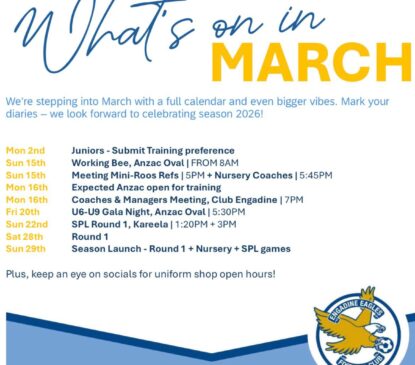 Busy month ahead at the Eagles