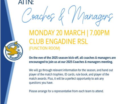 Coaches and managers meeting