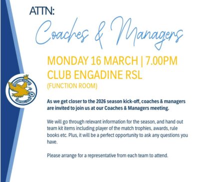 Coaches and managers meeting